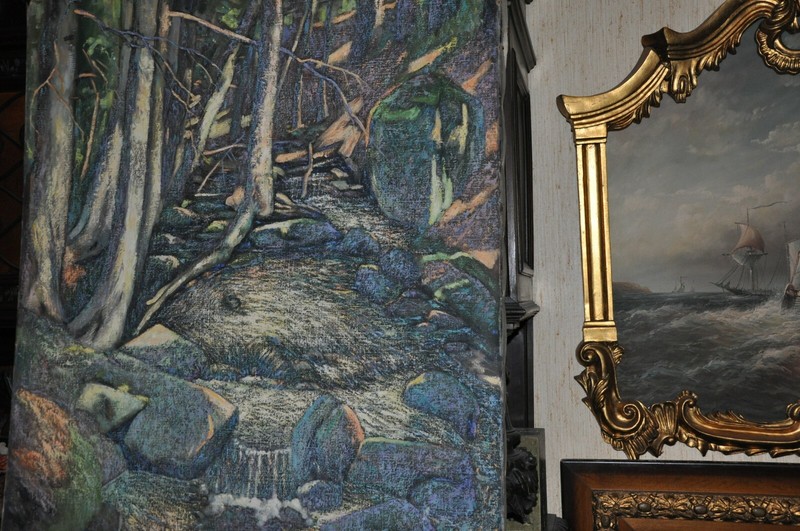 Listed Artist Marco Zim Zimmerman 1880-1963 unframed Large Forrest Painting gallery