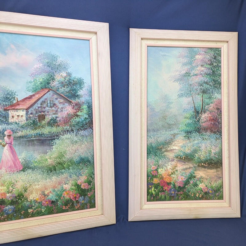 Beautiful Ocean Cottage Floral Framed Painting Set by D. Riepper? gallery