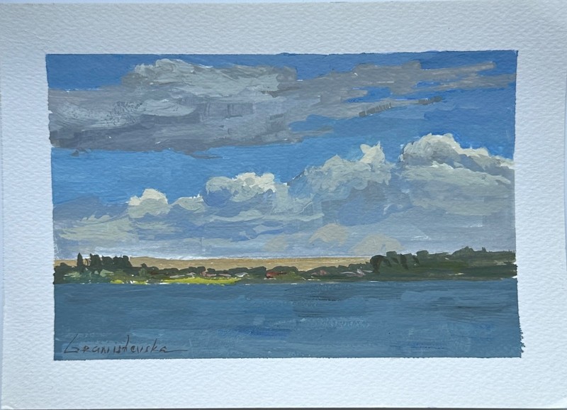 OIL PAINTING | Original art | Landscape painting | Clouds | Impressionism