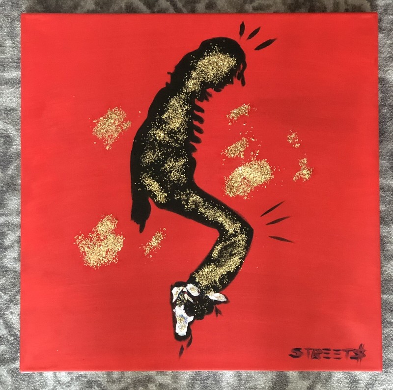 Monopoly Painting “Michael Jackson” Alec Monopoy Style By STREETS COA 19.5” gallery