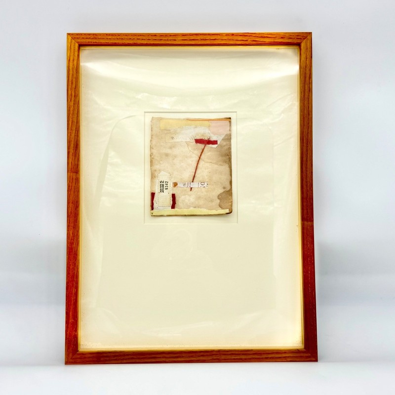 Beth Prisco Original Found Materials Collage Mixed Media Framed Miller Gallery