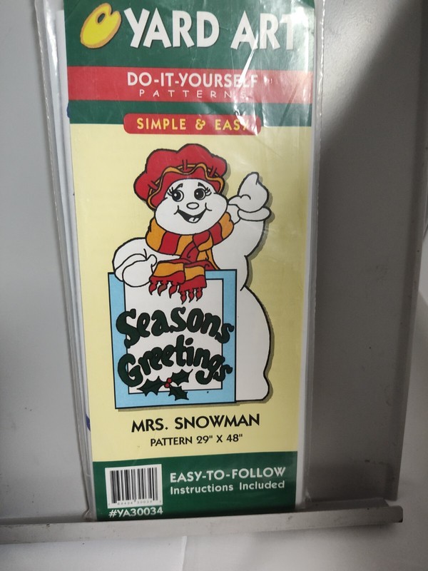 Yard Art Mrs. Snowman