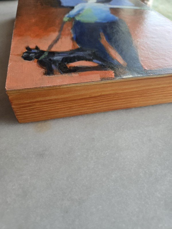 Figurative Painting Acrylic On Cradled Wood Panel 9x12 In gallery
