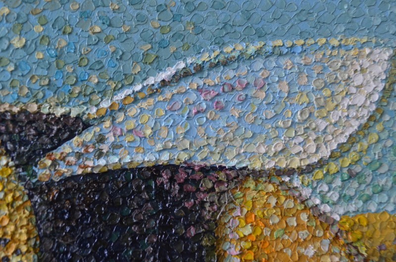 Oil painting "Bee". Сanvas, 30*30 centimeters. 2017 year gallery