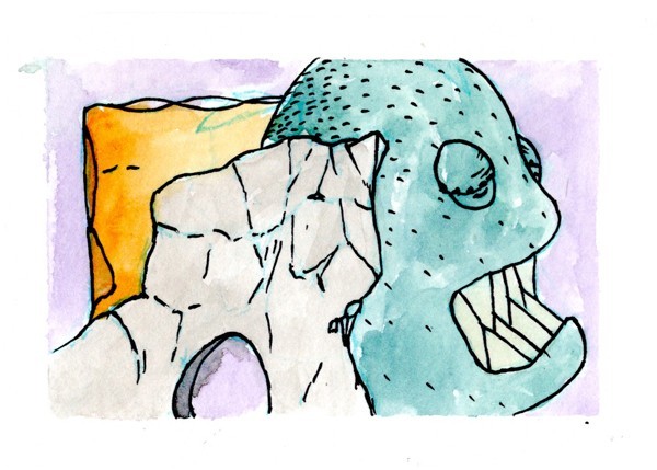 ACEO Art Card Original Watercolor Mindfudge Hand Painted 2.5″ x 3.5″ Abstract