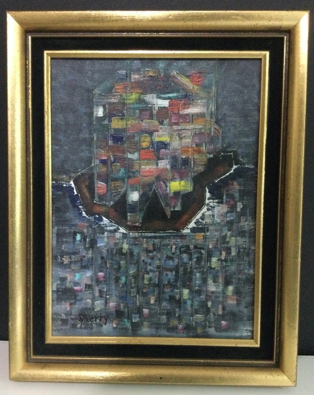 Sherry MacCallum Dated 1968 "WALLSTREET Hub Of the World" Orig. Abstract Signed gallery