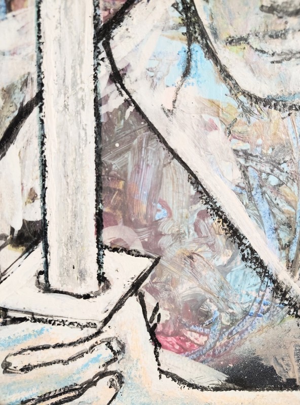 9 inch x 12 inch - Abstract Samurai Drawing - NO FRAME by A. Avila gallery
