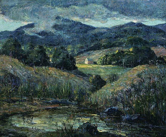 Oil painting Ernest-Lawson-Approaching-Storm impression landscape handmade art