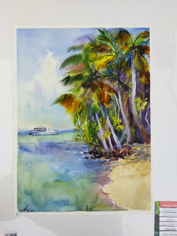 Hawaii painting, Original landscape impressionism art, seascape wall art