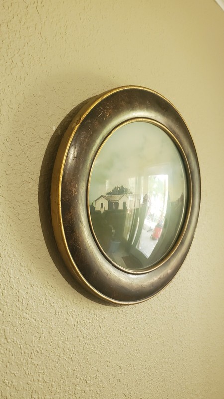Vintage Painting On Canvas Framed With Bubble Glass gallery