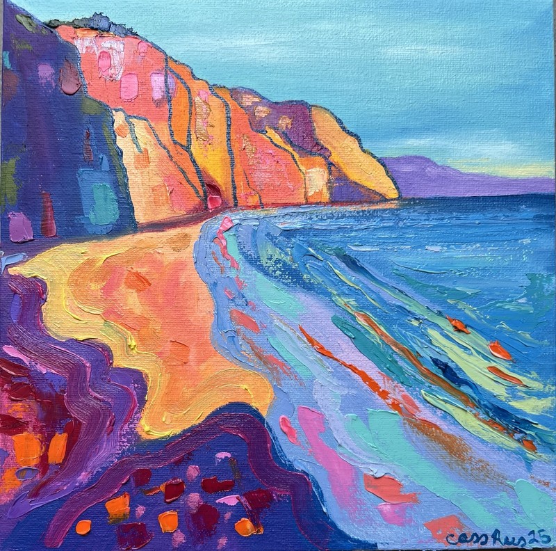 California Seascape Abstract Beach Decor Colorful Contemporary Fine Art Series