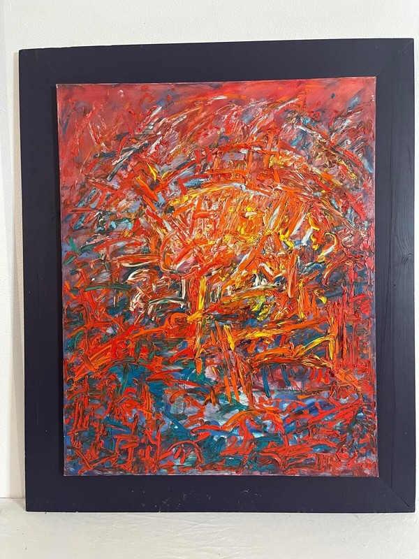 Large Abstract Oil Painting on Canvas 47″ x 40″