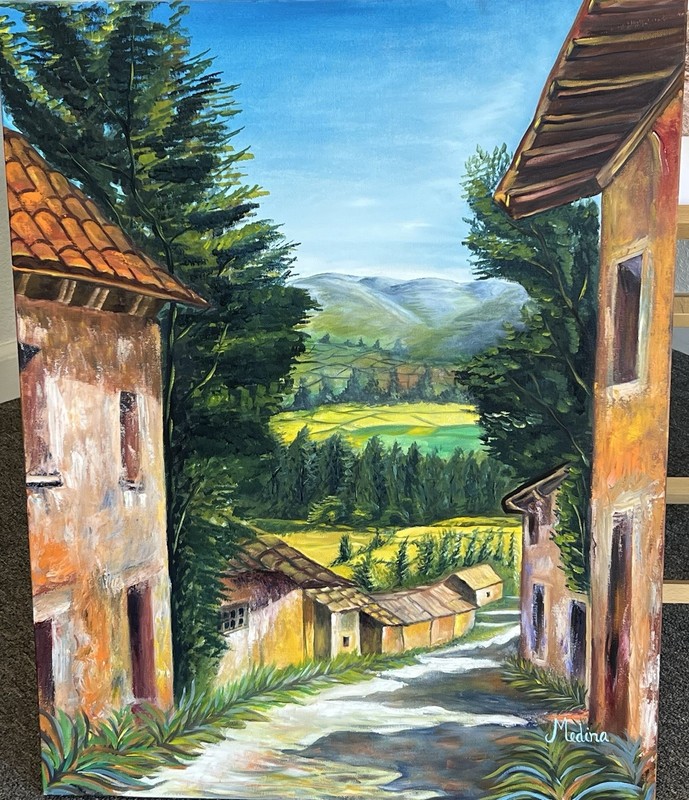 New Exclusive oil painting «Hills of Florence» size 20×28 single piece of art.