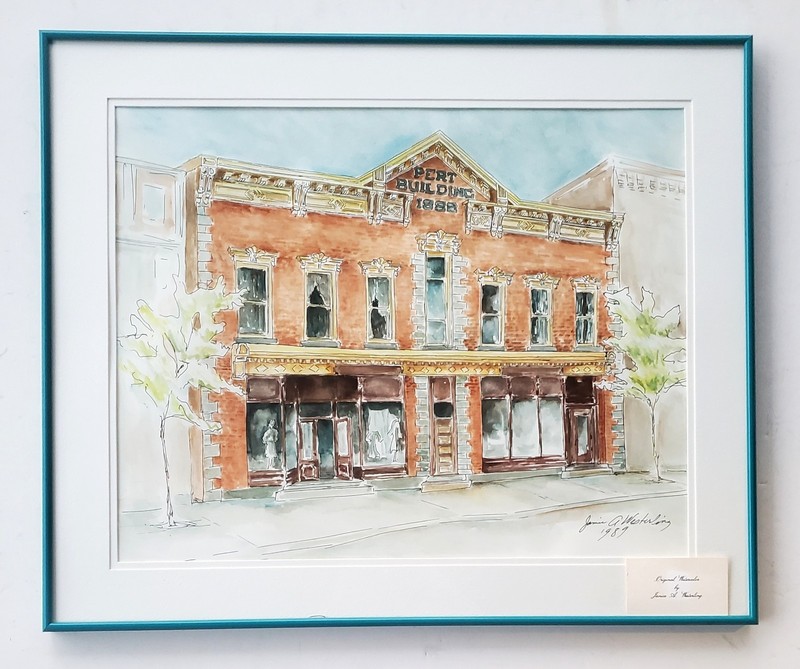Janice Westerling Watercolor Painting of Pert Building Potsdam New York – SIGNED