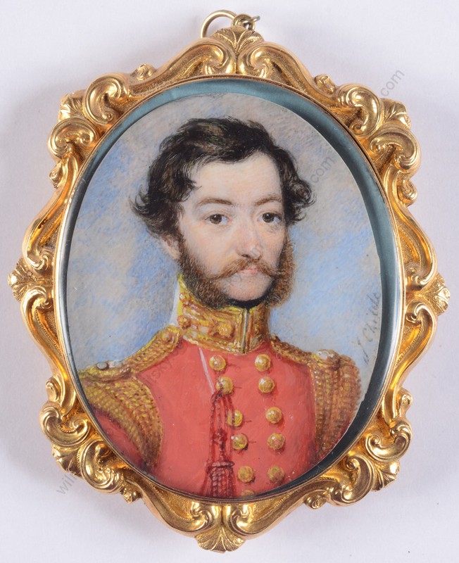 James Warren Childe (ca.1779-1862) «Robert Fair Livingston» fine miniature, 1845