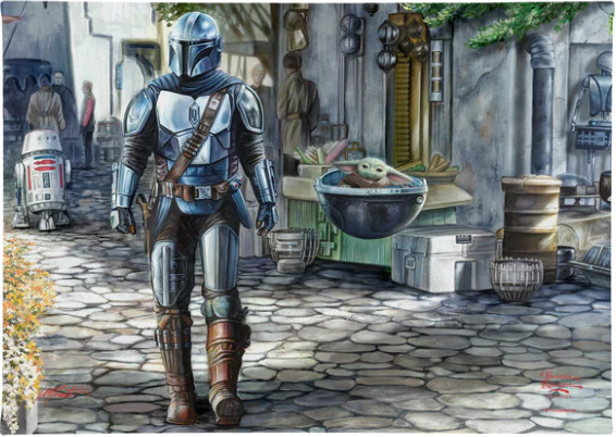 Thomas Kinkade Obi-Wan Kenobi Darkness Has Arrived 10X14 Gallery Wrapped Canvas gallery