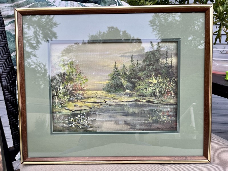 Mary E. Brown Original Watercolor Landscape Painting