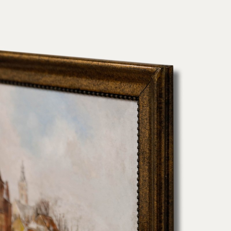 Adrie van Bruggen - Framed 20th Century Oil, Dutch Town in Winter gallery