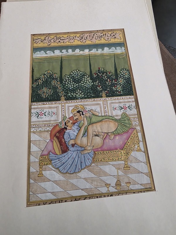 Indian Miniature Painting Of Love Scene Plus Extra gallery