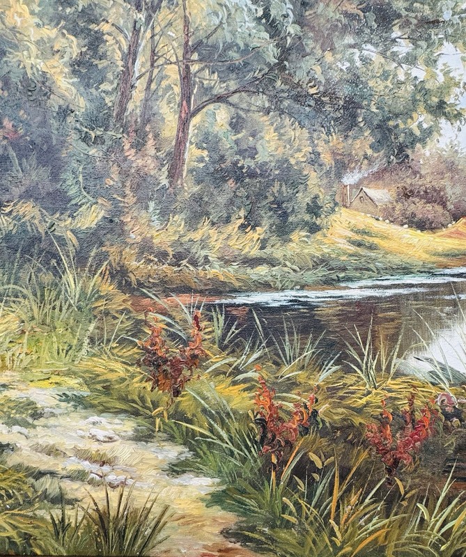 Original RUSSIAN OIL PAINTING, oil on canvas, signed, 1989, 90.0 x 60.0 cm. gallery