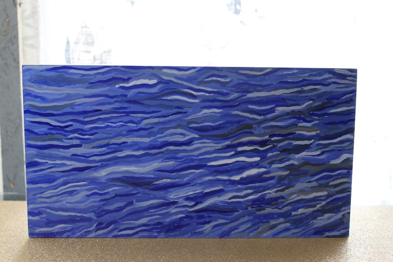 Original Abstract Ocean Oil Painting On Wood, Hand Painted, Original Art gallery