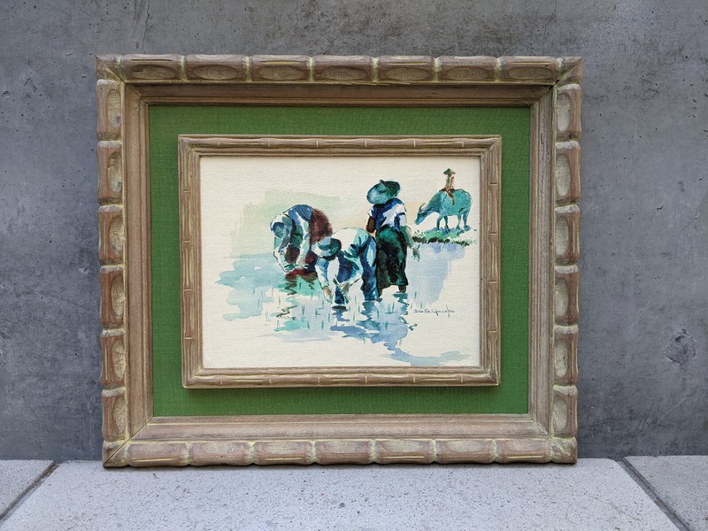 Original Fine Art Filipino Artist Deo Es Gonzales Watercolor Painting