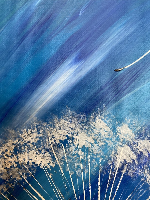 Dandelion Original Painted On Canvas Board, Abstract 11/14 gallery