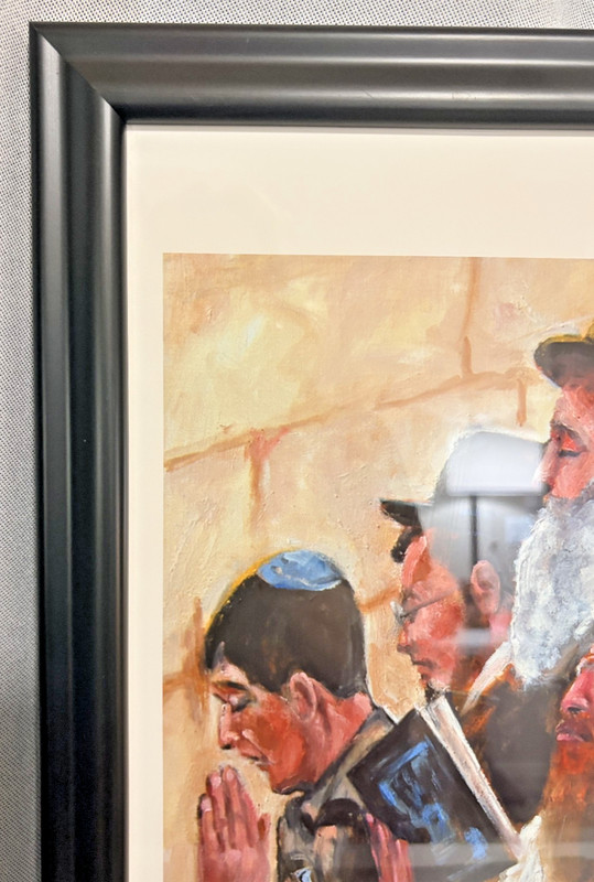 Bob Rawdin Wailing Wall Giclee Print Framed Judaica Art Signed A/P 21x15 gallery