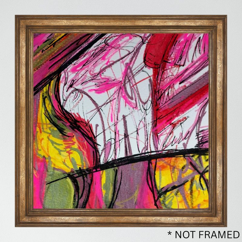 ‘Dining Room’ Tristan Reasor Original Abstract Painting Acrylic 6×6 Fine Art