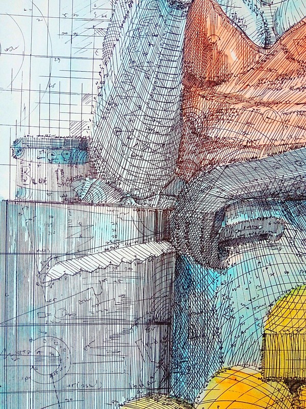 Mathematical Drawing, "Matters Of Life" Bread Seller, Wall Art gallery
