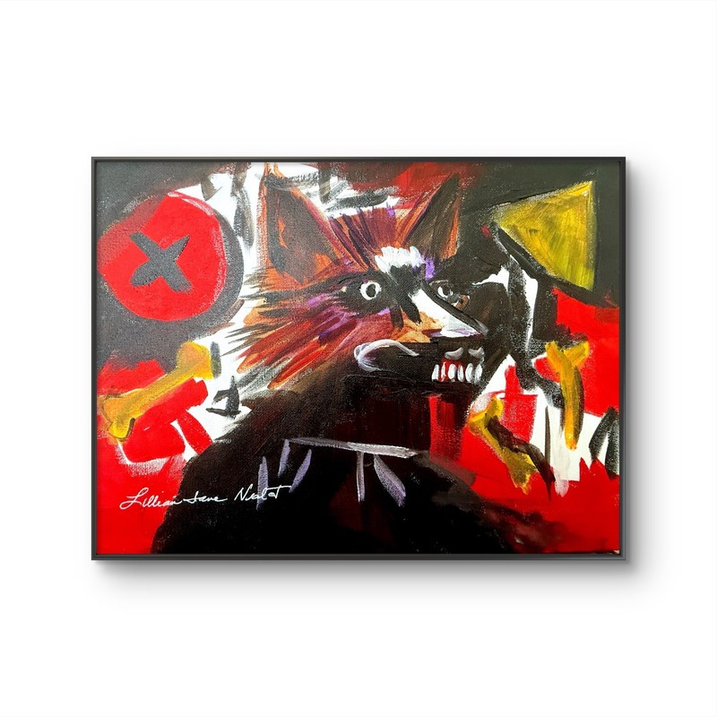 NeoExpressive Wolf 11″x14″ Original Silent Guardian on Canvas Wall Art