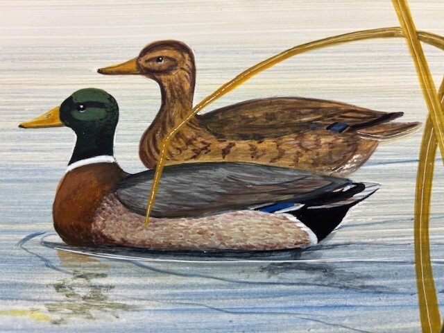 Jon Donovan "The Couple" Hand Signed Original on Paper Birds Wildlife Art NEW gallery