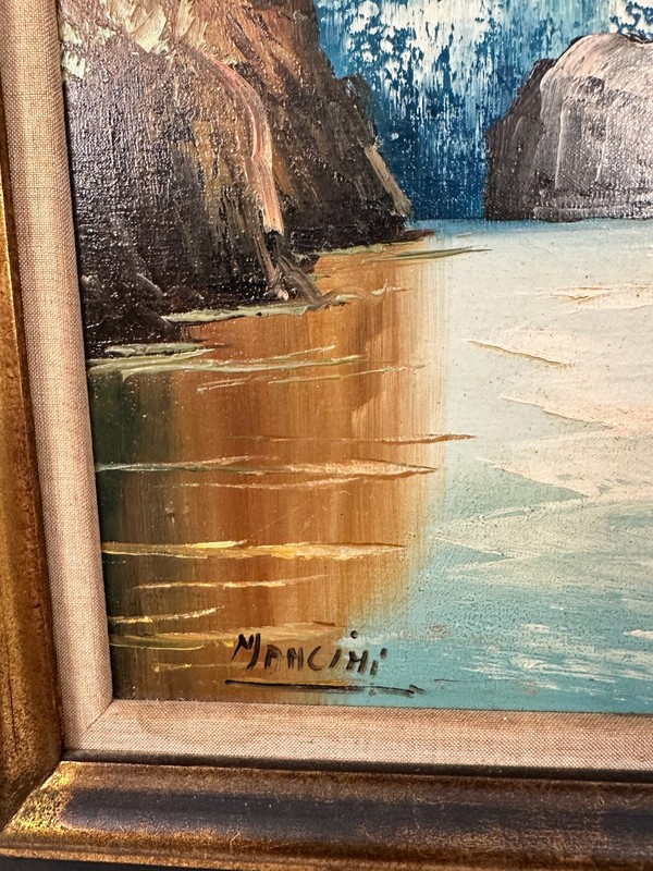 landscape oil painting, with Mancini signature, 20x30 inch (50x76 cm ) gallery