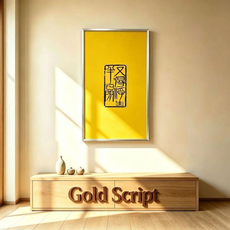 Original Seal Script Characters Acrylic Hand-Painted Art Home Decoration gallery