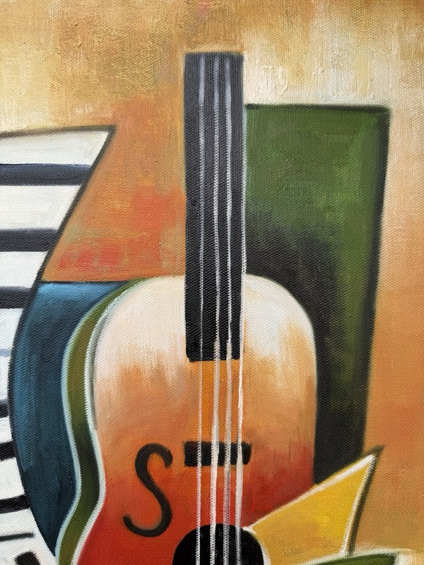 Original Russian Abstract Composition, Oil Painting, Framed, 50.0 x 40.0 cm. gallery
