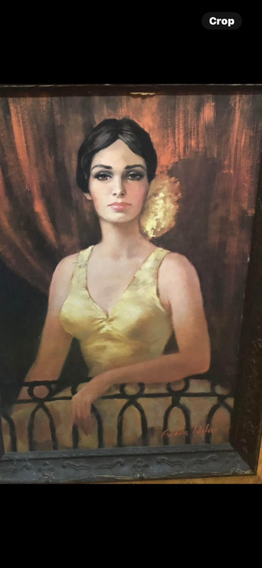 Stunning 1960 Barbara Weber signed Carmen at the opera painting!