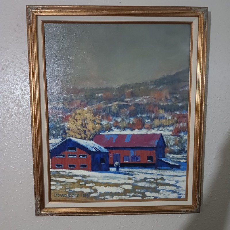 Pennsylvania Artist Dj Wonderling Impressionist Landscape Oil On Canvas