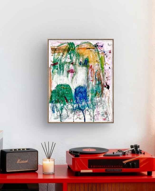 Hand Painted Abstract Colorful Acrylic 11x14 Canvas Painting, Holly Hammond gallery
