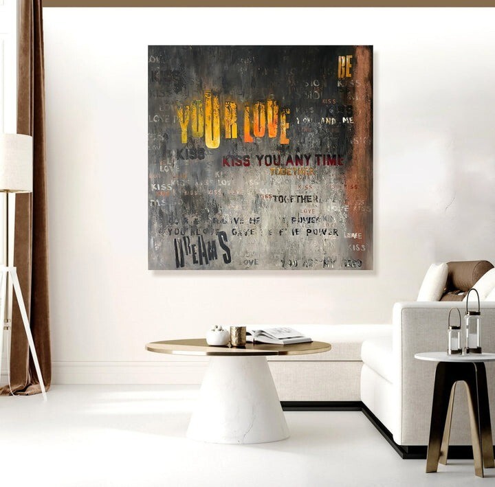 Industrial Text Wall Art | Huge Urban Typography Grunge Graffiti Canvas Painting gallery
