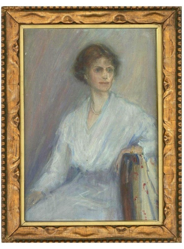 Early 20th Century Oil – Edwardian Elegance