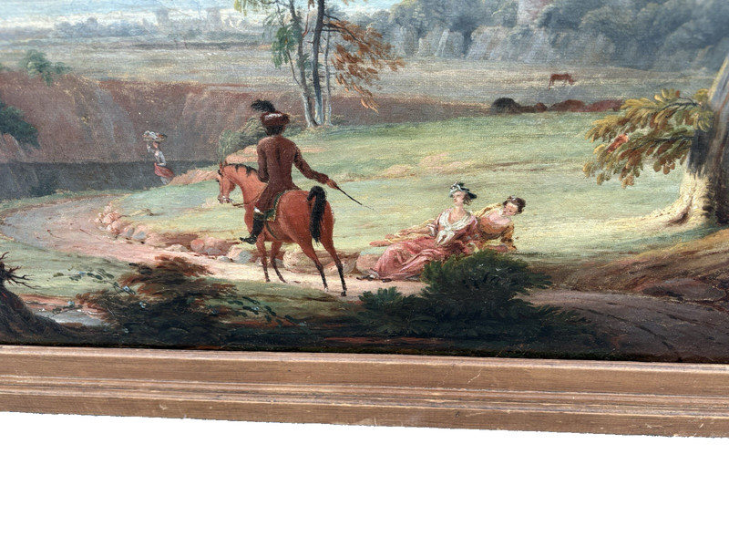 ART 02: Follower of French "School of Watteau" Indian Oil on Canvas gallery