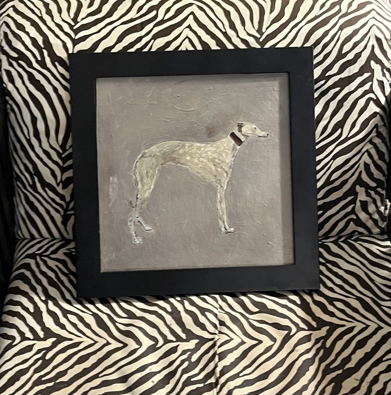 Greyhound Oil Study on Board gallery
