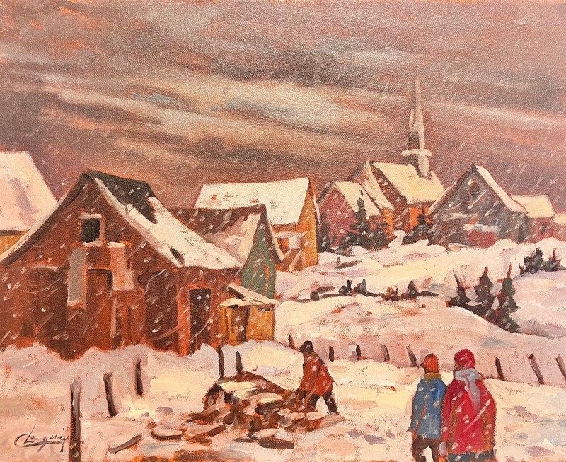 Claude Langevin, Canadian, original oil painting, 16×20