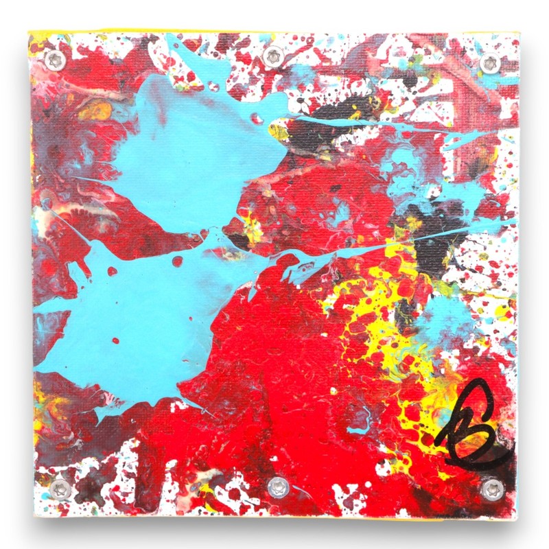 Arbstract Mixed Media on Board Box by Brandon Carter Dover NH 6x6 gallery