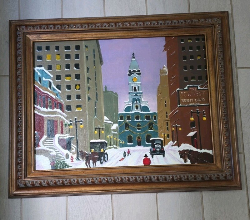 Oil On Canvas By Judy Grier Winter Christmas Sean 2010 24×18″