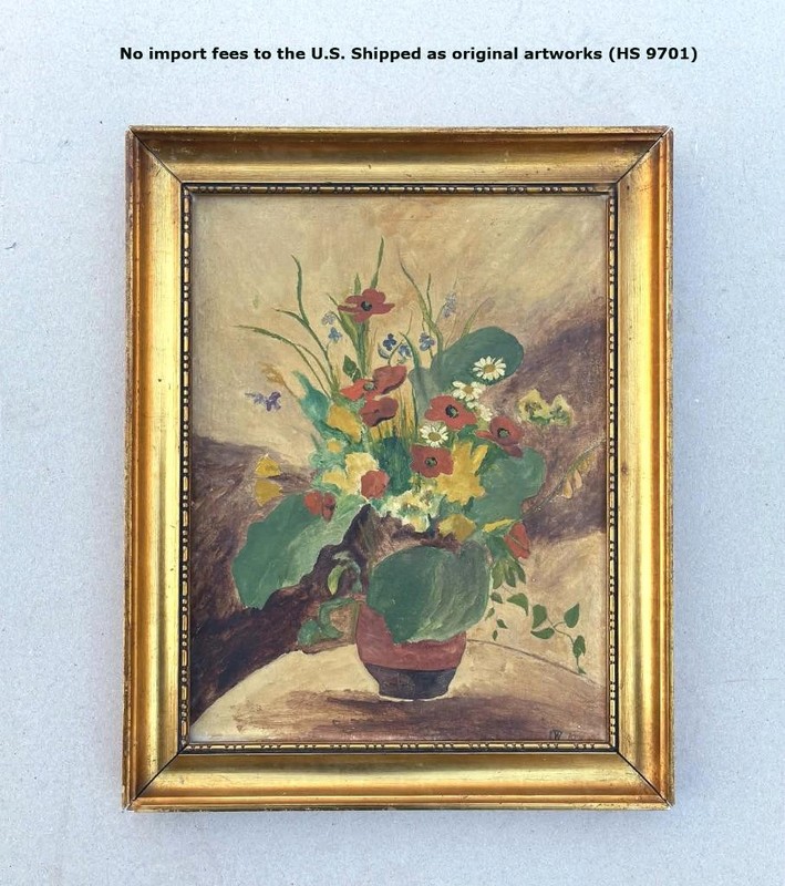 Early Modernist Floral Still Life. Signed Dated 1926 – Scandinavian School. COA