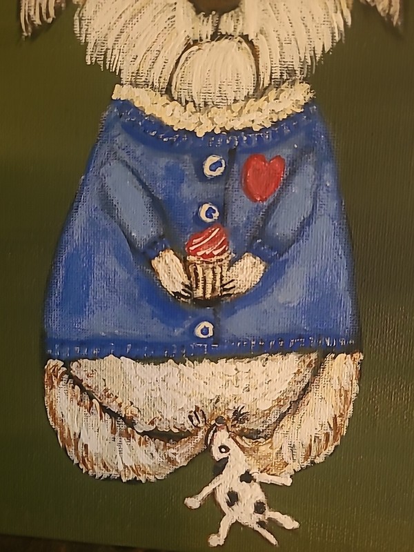 11x14 Canvas Panel Dog Shihtzu Painting Janet Smith My Favorite Things Puppy Toy gallery