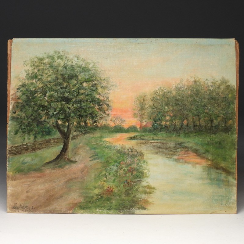 1900 E. Adams Morning Sunrise American Impressionist O/C Painting