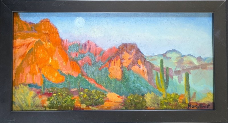 Sunset Desert Moon, Oil Painting gallery