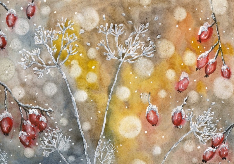 Original Watercolour 21 x 29.7 cm Flowers Handmade